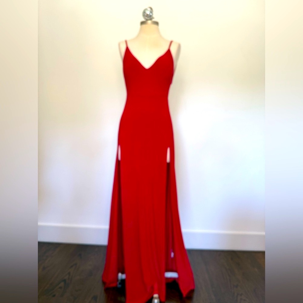 Nasty Gal RED Slit Maxi Gown for Cocktail party or Prom - NWT